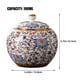 thumbnail image 2 of ColoMX Tarro de té de cerámica de estilo chino, tarro de almacenamiento tradicional, lata de azúcar, bote de cerámica para té y café en grano, 2 of 8