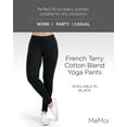 thumbnail image 2 of MeMoi French Terry Cotton Blend Yoga Pants - Womens - Female (Medium/Large, Black), 2 of 7