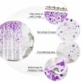 thumbnail image 6 of Purple Polka Dot Waterproof Fabric Shower Curtain,Abstract Modern Art Dots Watercolor Waterproof Fabric Shower Curtain for Bathroom Curtains Bathtubs Hotel Shower Curtains with 12 Hooks Stall 48x72in, 6 of 8
