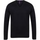 thumbnail image 4 of Henbury - Jersey/Sweater cuello pico punto 12 gauge Fine punto hombre caballero (Negro), 4 of 4