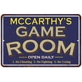 thumbnail image 1 of MCCARTHY'S Blue Game Room Sign Metal Wall Decor 8x12 208120002283, 1 of 1