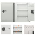 thumbnail image 5 of Tcbosik 16" Wall Digital Safe, Flat Hidden Wall Mount Safe with Adjustable Shelves, Heavy Duty Small Safe for Documents Money Valuables, Off White, 5 of 10