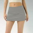 thumbnail image 2 of RUTAYY Women Vintage Sporty Low Rise Skirt Slim Fit Stretch Tennis Mini Skirt For Yoga And Fitness Solid Color Casual Travel Skirts, 2 of 4