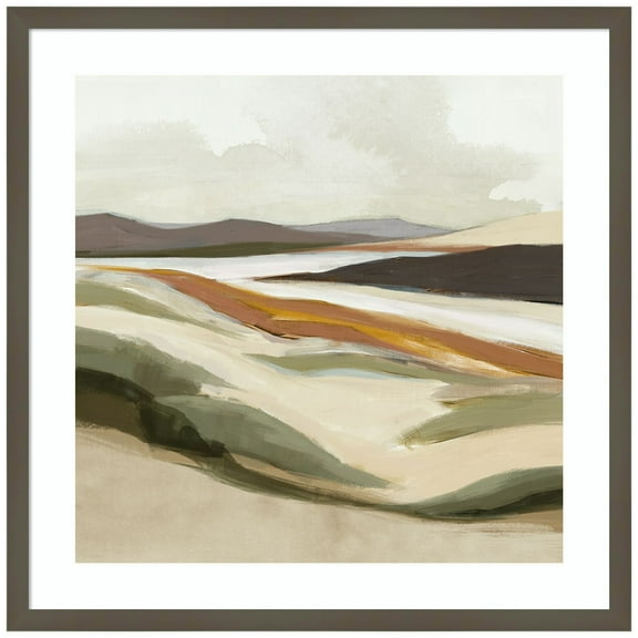 Amanti Art Fast Land Wood Framed Wall Art Print