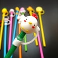 thumbnail image 3 of Chick-Shaped Straw Topper - Material, Cartoon Design, Dust-Proof, Decorative, Fits Most Standard Straws, 3 of 5