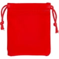 thumbnail image 3 of Velvet Jewelry Pouch Drawstring Bags for Gifts (2.7 x 3.5 in, Red, 50 Pack), 3 of 5