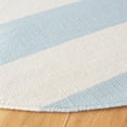 thumbnail image 3 of SAFAVIEH Montauk Saranna Geometric Cotton Area Rug, Sky Blue/Ivory, 3' x 3' Round, 3 of 7