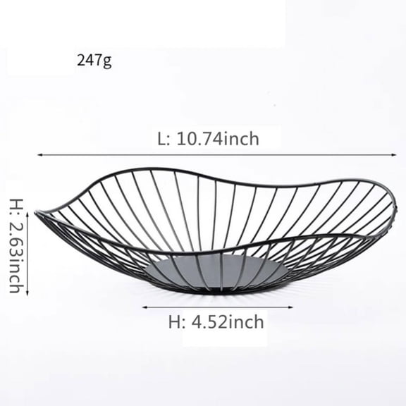 Metal Wire Fruit Bowls for Counters,Iron Art Wave Fruit Basket Bowl Storage for Fruit Bread Snacks Vegetable Basket Stand for Living Room/Kitchen/Pantry/Office