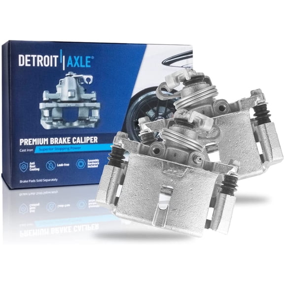 Detroit Axle - Rear Brake Calipers w/Bracket Replacement for 2005-2009 Chevy Uplander Buick Terraza Pontiac Montana Saturn Relay - 2pc Set