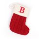 thumbnail image 1 of Christmas Socks Red Snowflake Alphabet Knitting Stocking Christmas Tree Pendant, 1 of 4