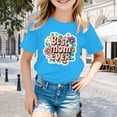 thumbnail image 2 of MEZZALL T-Shirts pour Filles Fête des Mères Manches Courtes Imprimé Lettre Mignon Col Rond Tee Enfants Hauts Décontractés Colorés Classique Quotidien 18-24 Mois, 2 of 4