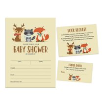 Inkdotpot Set Of 30Jungle Animals Baby Shower Invitations-Diaper Raffle Tickets And Baby Shower Book Request Cards Gender Neutral Invites Its A Boy Its A Girl