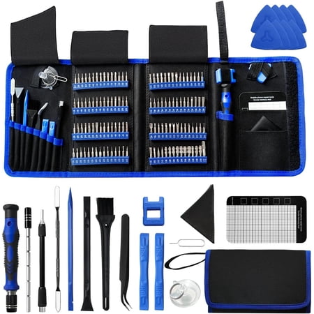 142 IN 1 Professional Computer Repair Tool Kit, Precision Screwdriver Set with 120 Bits Magnetic Repair Tool Kit for iPhone, MacBook, Computer, Laptop, PC, Tablet, PS4, Game Console, and Others