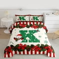 thumbnail image 3 of Homewish Xmas Personalized Gifts Full Size Comforter Sets,Green Letter K Bedding Comforter Set，Cartoon Christmas Snowman Bedding Sets For Princess,Lightweight Room Decoration Reversible,3-Piece, 3 of 9