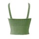 thumbnail image 4 of Gibobby Camiseta de verano para mujer, camiseta Sexy de punto cruzado de Color sólido para vacaciones, camiseta sin mangas de punto de lana con cuello en V, Top diario(Verde,G), 4 of 5