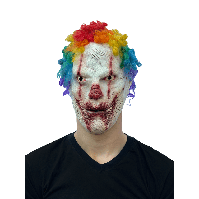 Mascara Clown Horror Profesional Disfraz Payaso Sangriento Realista