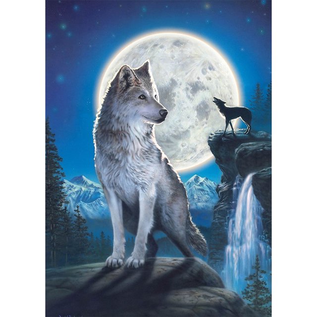 Taladro Diamante Pintura (DE3281) 5D DIY Bordado de punto de cruz completo (Animal-W161) 50x70cm FLhrweasw Nuevo