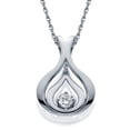 thumbnail image 1 of Round Diamond Solitaire Pendant & Chain White Gold 5/8" Tall, 1 of 2