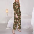 thumbnail image 3 of Honeii Mushrooms and Autumn print Women's Pajama Sets Long Sleeve Button Down Sleepwear Nightwear Soft Pjs Lounge Sets-Large, 3 of 7