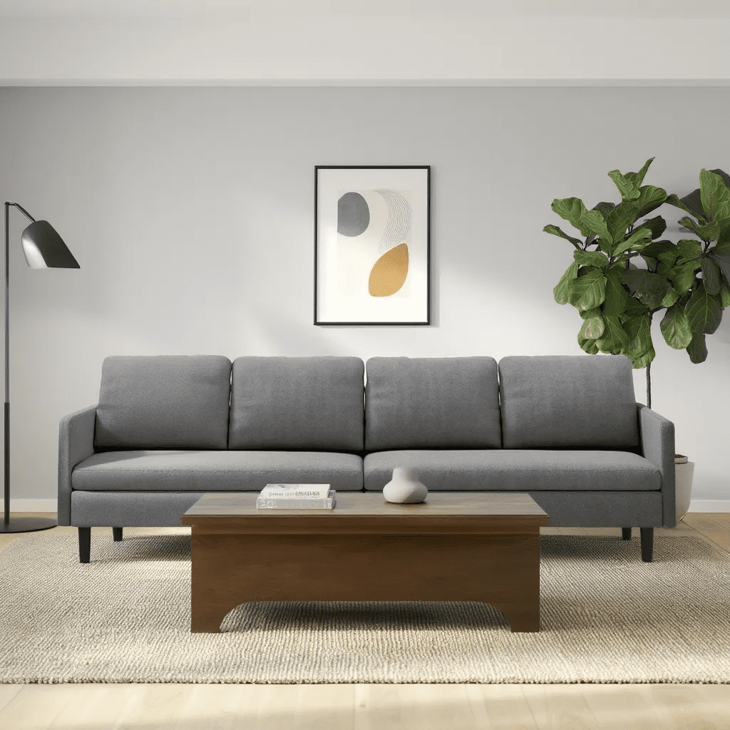 Aiho 79.1" Sectional Couch, L-Shaped Modular Sofa Bed with Deep Seat & Soft Seat Cushions, Convertible Sofa Bed for Living Room, Apartment, Light Gray