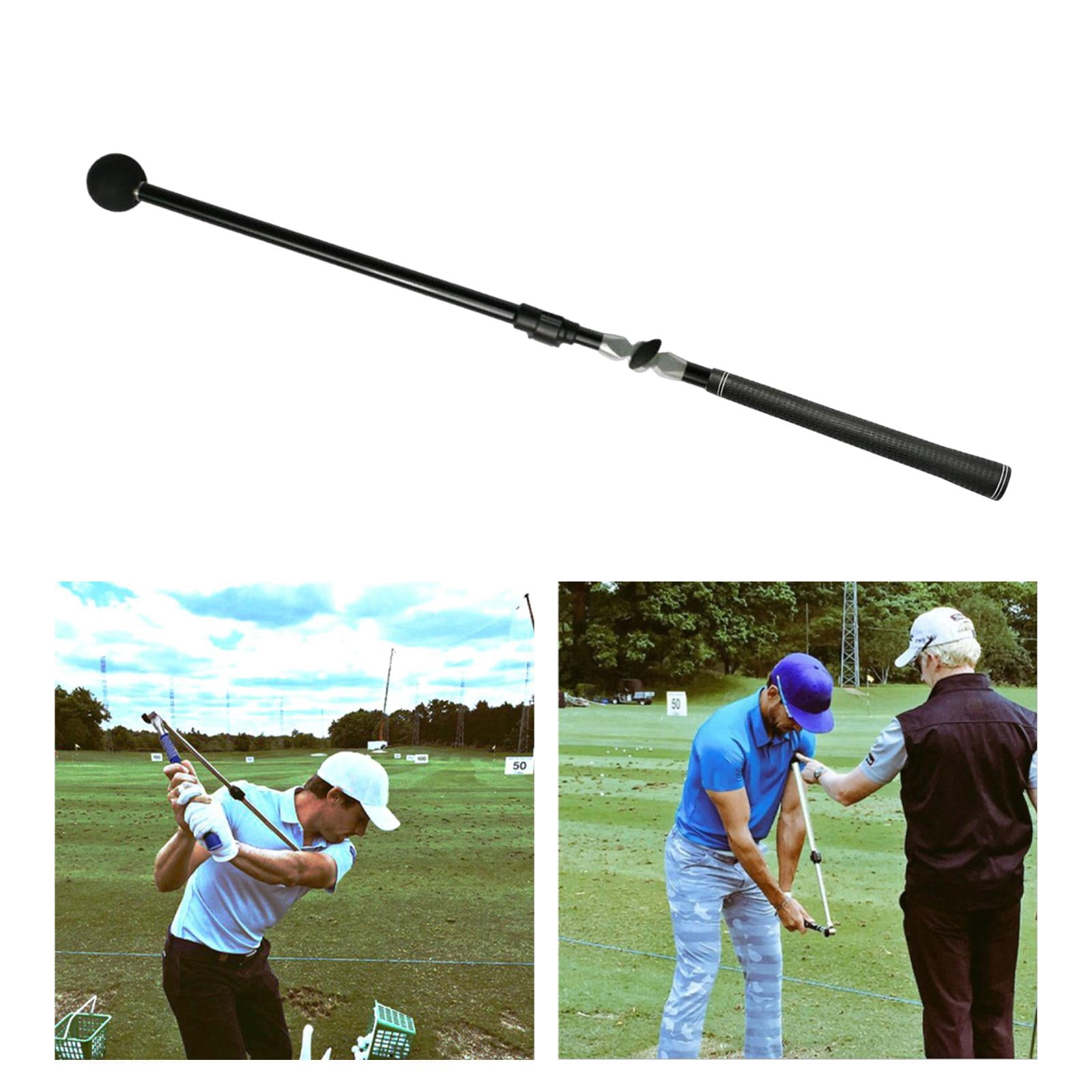 DimyFew Golf Swing Trainer Retractable Position Grip Left Right Handed Extendable Swing bBlack