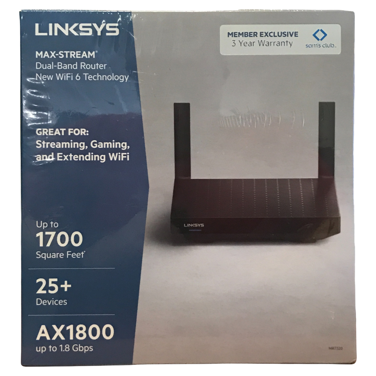 Linksys ax1800 MAX-STREAM Mesh Wi-Fi 6 Router
