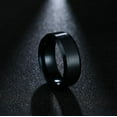 thumbnail image 4 of 8mm Wedding Band Ring Womens Mens Black Stainless Steel Ginger Lyne Collection, 4 of 5