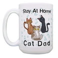 thumbnail image 2 of ThisWear Cat Coffee Mug Stay At Home Cat Dad Cup Cat Novelty Gifts Cat Present 15oz Coffee Mug Dad, 2 of 4