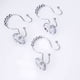 thumbnail image 2 of 12 ganchos para cortina de ducha, anillos para baño, acero inoxidable, resistentes a la corrosión, decorativos, con diamantes de imitación para cortinas de ducha, 2 of 5