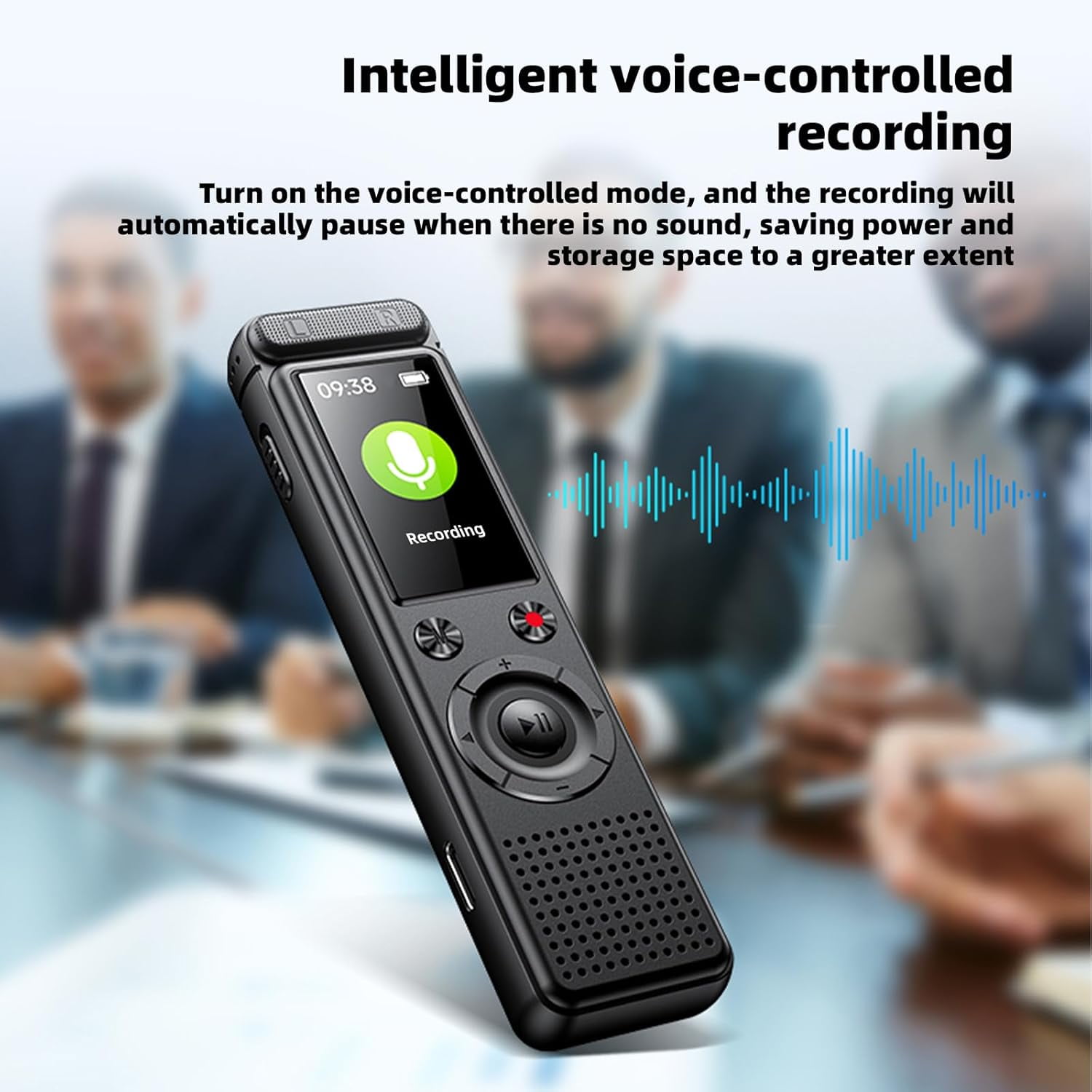 32GB Digital Voice Recorder, Voice Activated Recording Device with MP3 Player, Noise Reduction, Password, Scheduled recording,Auto Save Function for Meeting Concert Lecture Interview