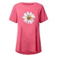 thumbnail image 4 of Pompotops Chemises Mode Décontractée pour Femmes Manches Courtes Tee-Shirt Ample Tunique Blouse, 4 of 4