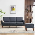 thumbnail image 3 of 71.65 W. Linen American Armrest 3 Persons With Concubine Pedal Indoor Modular Sofa in Beige Grey, 3 of 5