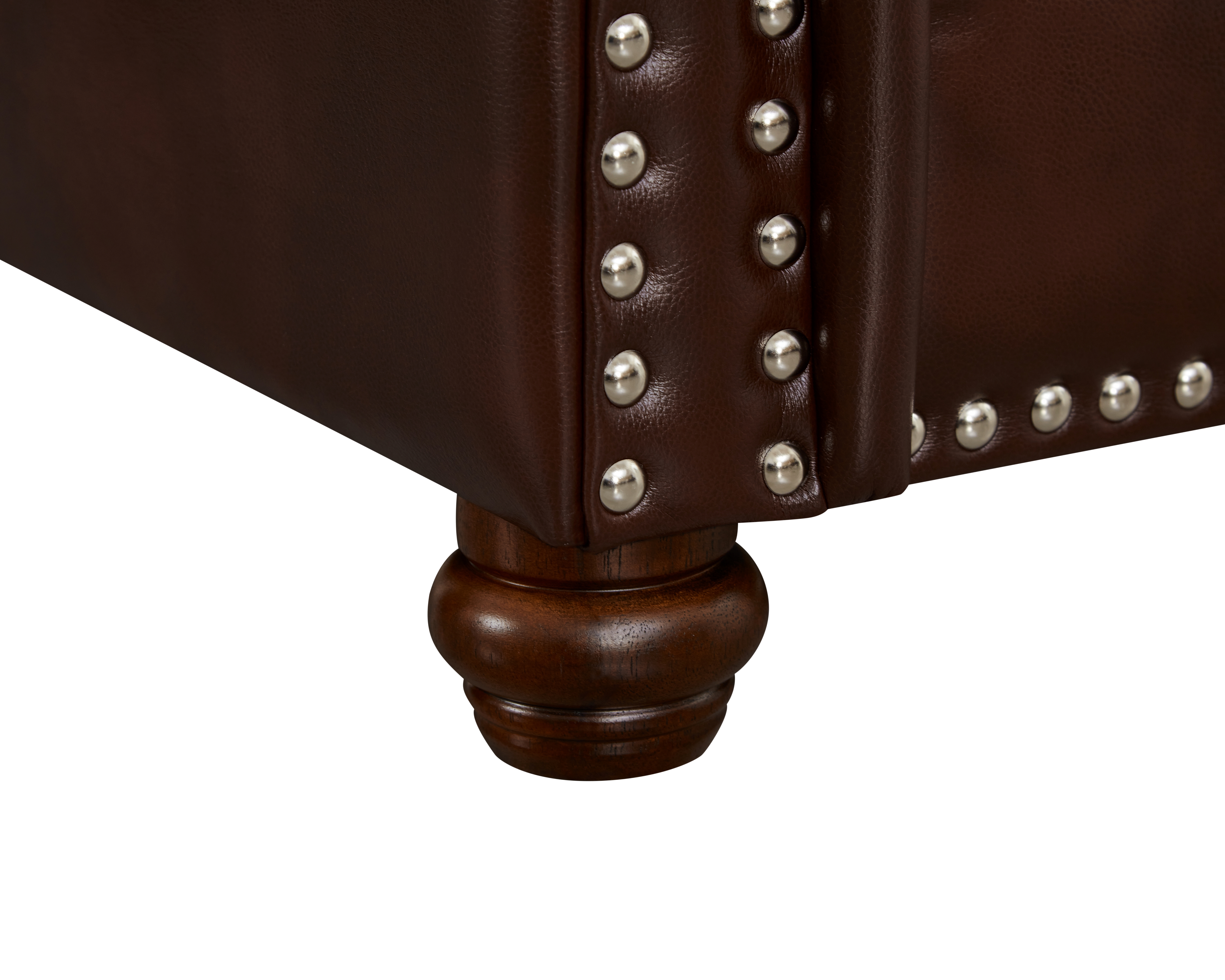 Classic Faux Leather Loveseat Small Sofa Couch with Nailhead Trim and Removable Cushions for Living Room Office Apartment