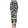 Black White Snakeskin Leggings Sexy Animal Snake Print High Waist Yoga