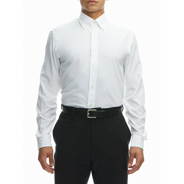 Lands' End Men's Regular Fit Button-Down Dress Shirt - Walmart.com