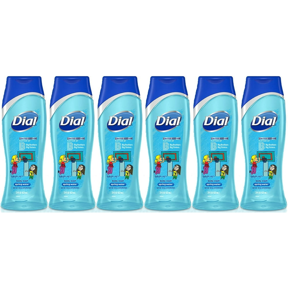 Dial Spring Water Body Wash, 21 Ounce (Pack of 6)