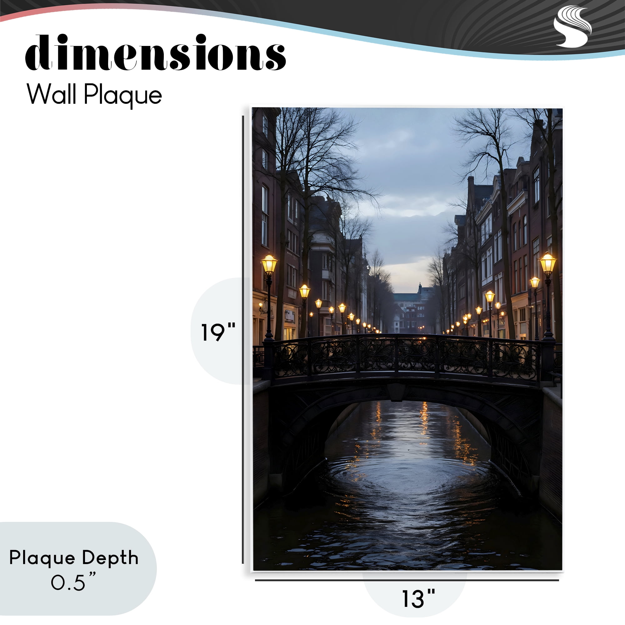 Stupell Industries Lantern Light over Quiet Canal Wall Plaque Art, design by Creative Studio