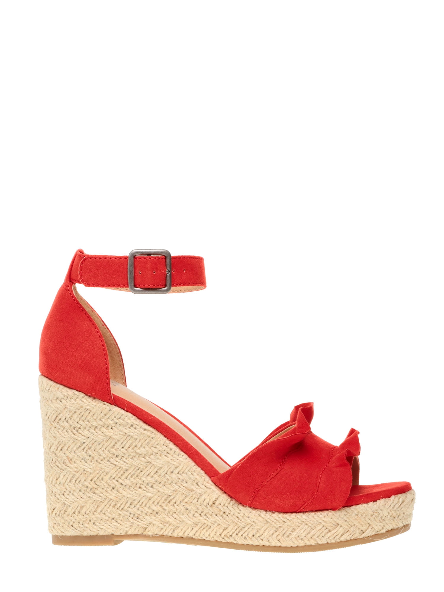 Details about   Time and Tru Women's Ruffle Wedge Sandals 