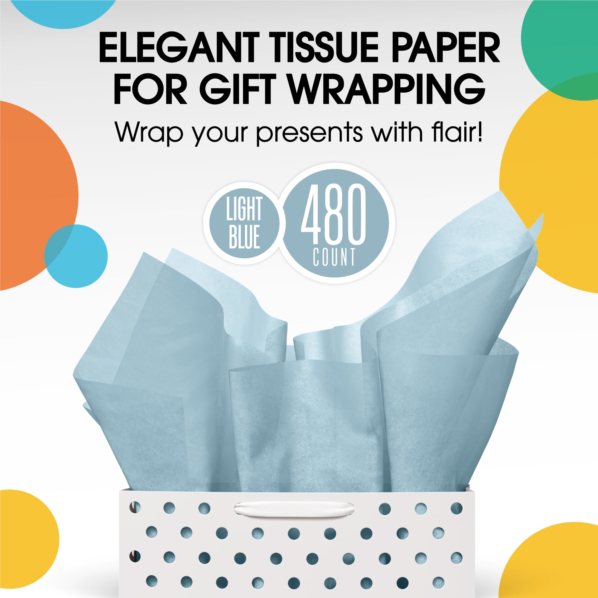 Crown Bulk Pack White Tissue Paper Gift Wrap - Ream of Paper - 20 inch. x  30 inch. Wrapping Tissue Paper - for Scrapbooking Paper, Art n Crafts,  Wrapping Christmas Gifts and More!! (960 Count) : Health & Household 