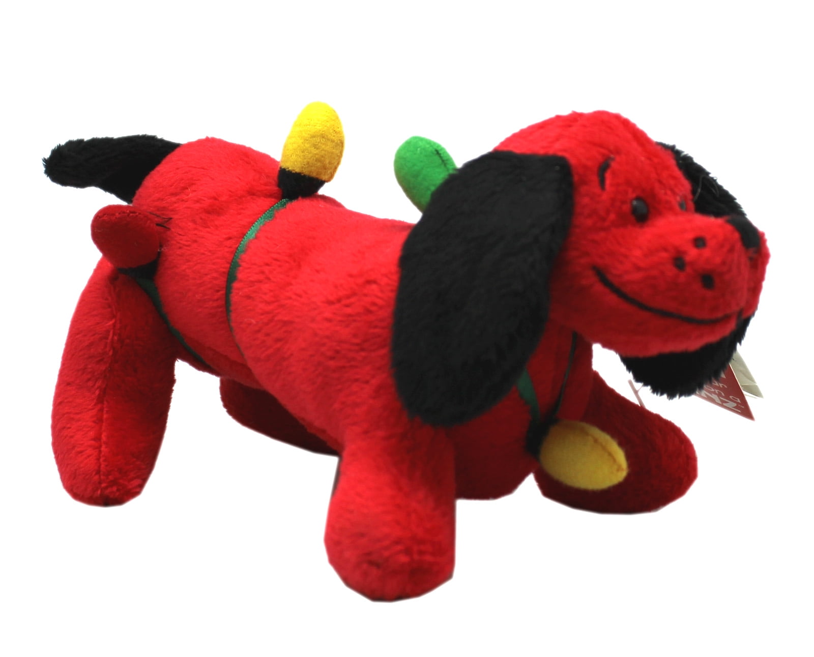 Tangled Digger Dachshund Dog Ganz Plush Stuffed Animal Christmas Brown Red BNWT 