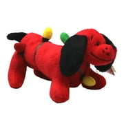 Tangled Digger Christmas Light Red/Black Small Plush Dog - By Ganz (3in)