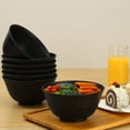 thumbnail image 3 of Bestdin Black Dinnerware Set for 8, 32 Pack Plastic BPA-Free Dinner Plates, Salad Plates, Cereal Bowls, Cups, Unbreakable Plates and Bowls Sets, Microwave and Dishwasher Safe, 3 of 5