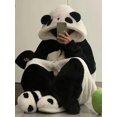 thumbnail image 4 of Cute Cartoon Panda Hooded Reversible Robe for Fall/Winter - Long Sleeve Zipper Pajamas Halloween Gift Costume for Parties & Performances Homewear Dress for Women - Reversible Hooded Home Robe, 4 of 5