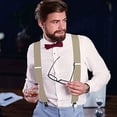 thumbnail image 6 of Mens Suspenders X-Back 2" Wide Adjustable Solid Straight Heavy Duty Clip Suspenders for Men, 6 of 8