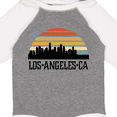 thumbnail image 4 of Inktastic Los Angeles California Skyline Retro Boys or Girls Long Sleeve Baby Bodysuit, 4 of 5