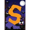 thumbnail image 2 of America Forever Monogram Halloween Bat Garden Flag 12.5 x 18 inches Letter S Double Sided Small Flags for Outside, Holiday Party Yard Outdoor Halloween Horror Nights Flag, 2 of 7