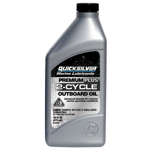Quicksilver Premium Plus 2Cycle Marine Motor Oil, TCW3, 16 oz