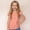 shirts for girls clearance-Pink, variant on Girls Flutter Sleeve Candy Color Tee Fashion Loose Fit Short Sleeve Ruffle T-Shirt Top Soft Cotton Summer Breathable Shirt Trendy Little Girls Playwear Vibrant Casual