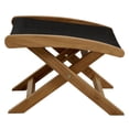 thumbnail image 6 of Modway Vienna Outdoor Patio Teak and Rope Folding Ottoman in Natural Black, 6 of 9