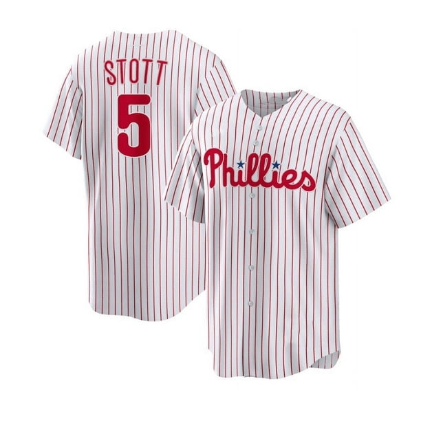 Camiseta de béisbol de los Philadelphia Phillies para hombre STOTT 5# TURNER 7# HARPER 3# Réplica para adultos Nombre del jugador Camiseta azul marino M